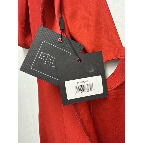 Mac Duggal Size 2 Red 2630 V-Neck Embellished Cut Out Gown Dress Prom Cocktail - Picture 10 of 10